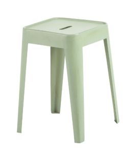 Sgabello Tom in stile industriale color verde chiaro