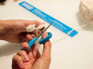 Creazione del pon pon fiocco di neve