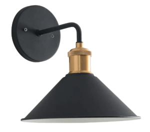 Applique Mayra in metallo nero e dorato