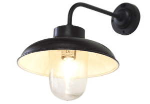 Lampada da parete in metallo nero