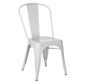 Sedia in metallo bianco lix