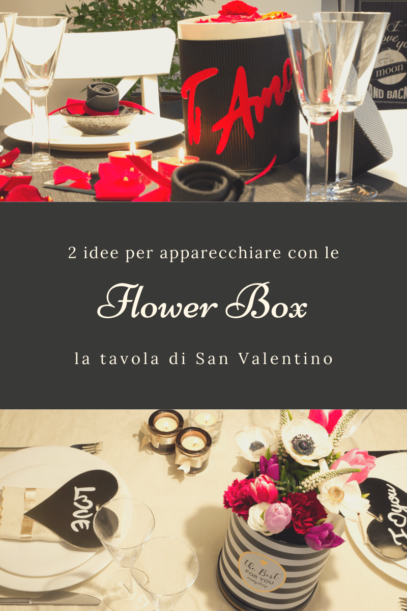Table set di San Valentino con Flowerbox