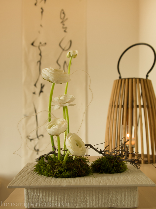Dettaglio composizione in stile ikebana