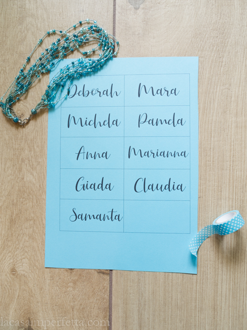 Stampa dei tag creati seguendo i passaggi descritti sopra