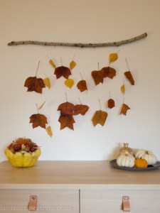 Wall art con foglie secche